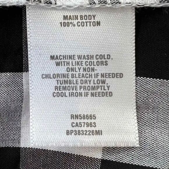 BP.  black white mixed check gingham sleeveless wrap dress size small - Picture 12 of 12